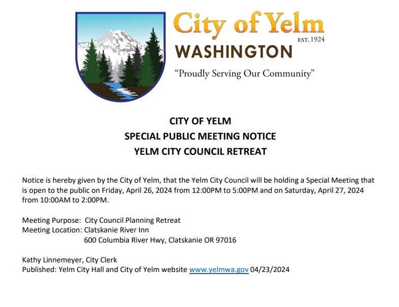 COY Special Public Meeting Notice YCC Retreat